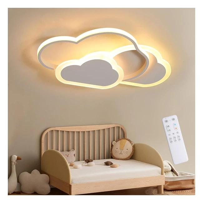Lampadario LED Soffitto Dimmerabile Nuvola Bambini 42cm Telecomando 30006000K 42
