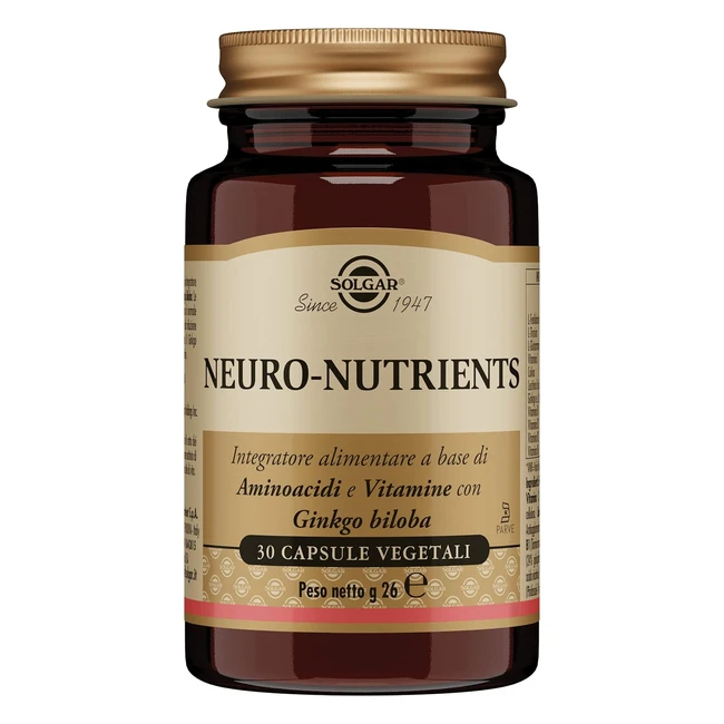 Solgar Neuro Nutrients Integratore Salute Mentale Capsula - Vitamine Aminoacidi