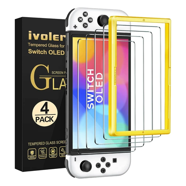 Protector de pantalla Nintendo Switch OLED - iVoler 4 piezas - Instalacin fc