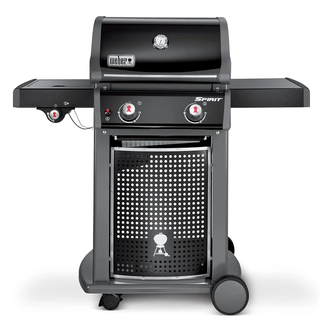 Weber Spirit E220 Classic Gasgrill 2 Brenner Schwarz 46015079 - Klappbare Seitentische & Deckelthermometer