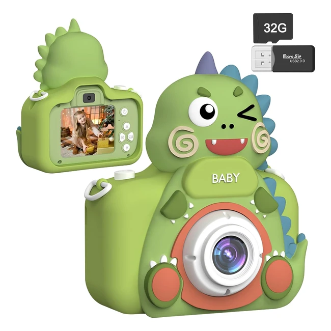Fotocamera Bambini 20MP 20 Pollici Mini Ricaricabile 1080p HD Videocamera 32GB -