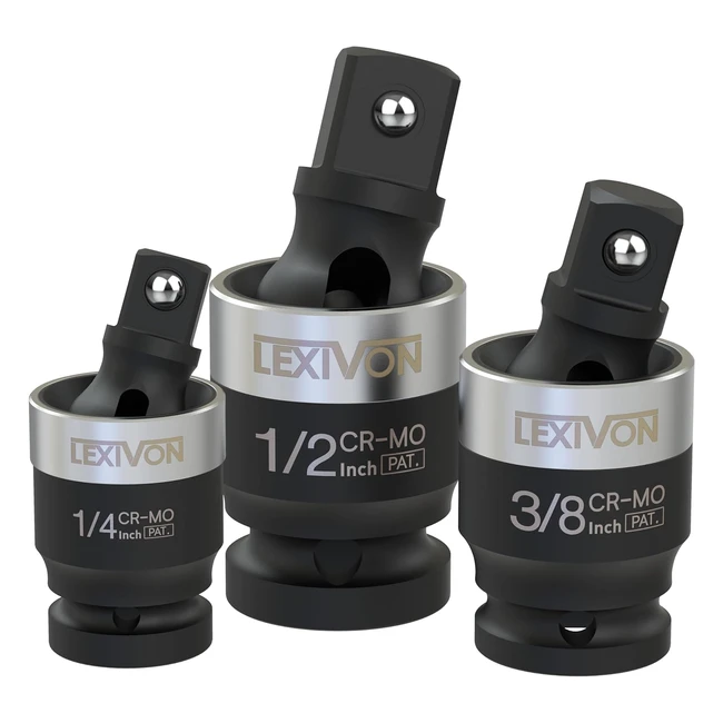 Lexivon Junta Universal de Impacto Slim LX113S - Juego Giratorio de 3 Piezas