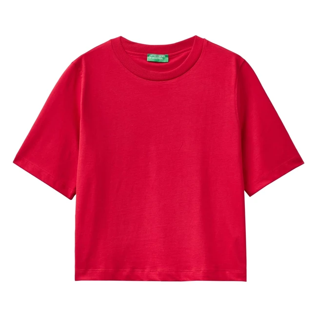 T-shirt femme United Colors of Benetton 3BL0E17G5 - Rouge fonc - Taille XXS