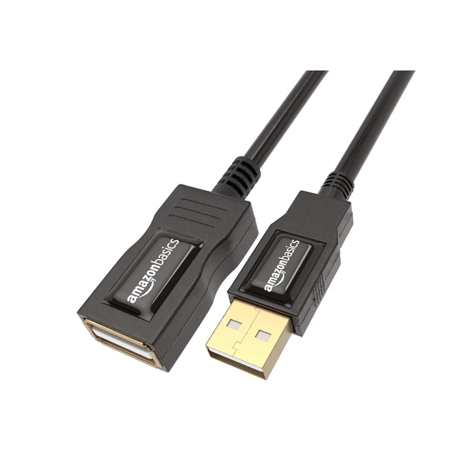 Amazon Basics 7GV4 1M USB-A 20 Verlngerungskabel Schwarz - High-Speed