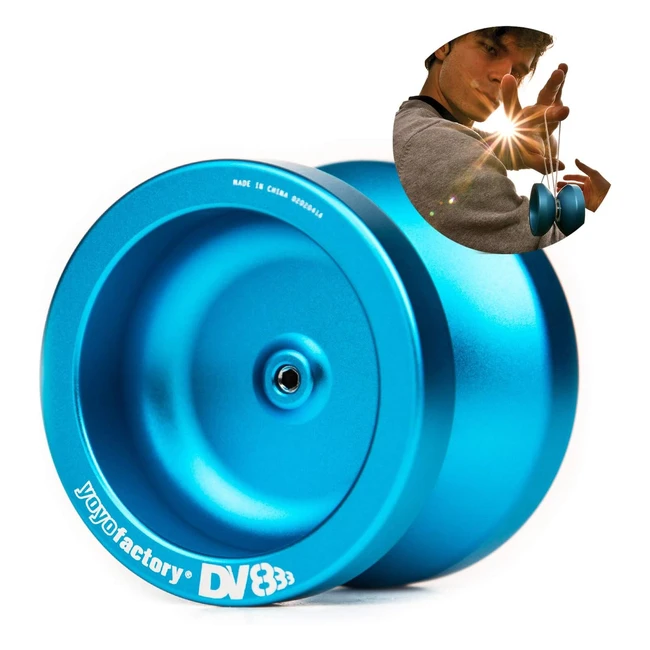 Yoyo Factory DV888 Yoyo Blu Grande per Principianti - Corda e Istruzioni Incluse