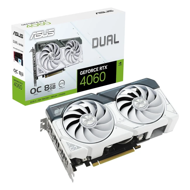 ASUS Dual GeForce RTX 4060 OC White Edition 8GB GDDR6 Gaming Graphics Card - NVI