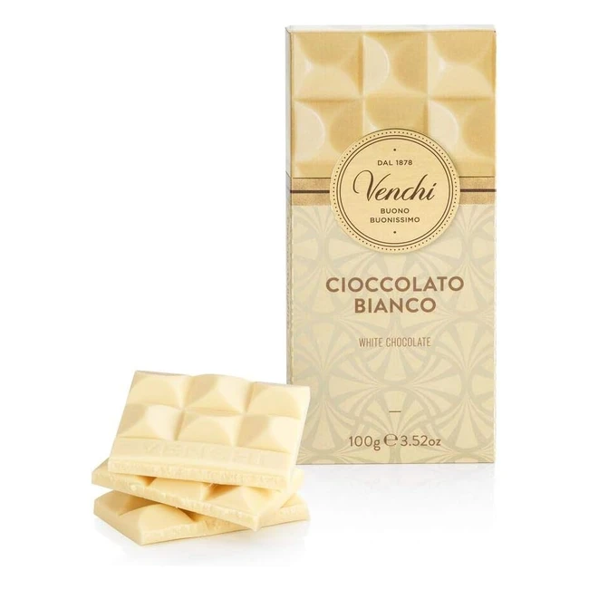 Venchi Tavoletta Cioccolato Bianco 100g Dolce e Cremosa Senza Glutine