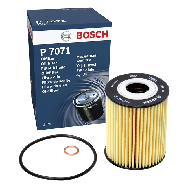 Filtro olio Bosch P7071 - Resistente al calore e alla pressione