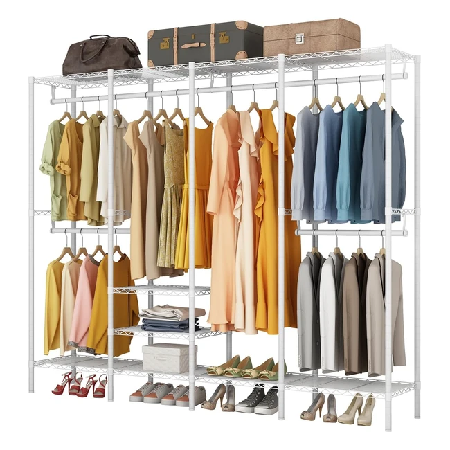 Perchero Burro Ropa Resistente 192 40 193cm Blanco - Carga Mxima 900 lb