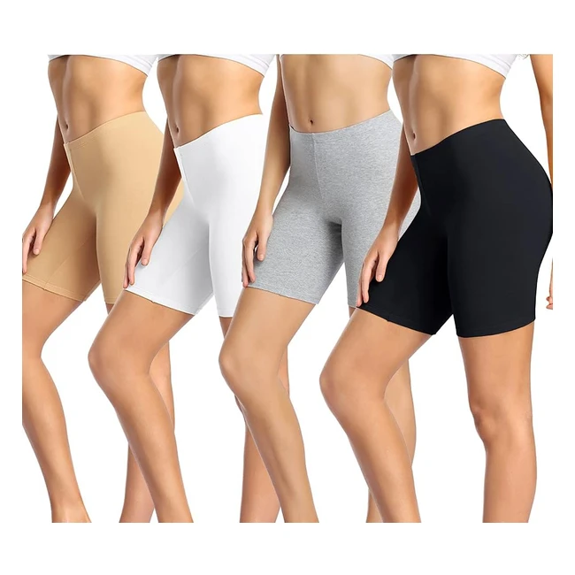 Pack 4 Leggings Cortos Boxer Mujer Algodn Shorts Talla S-5XL