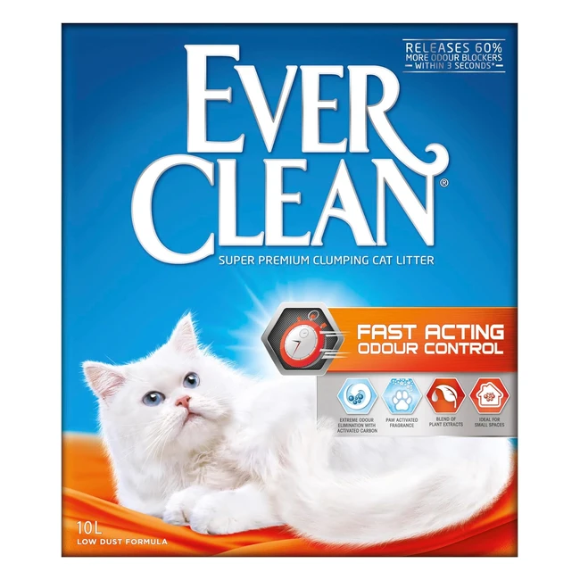 Ever Clean Katzenstreu 10L - Schnellwirkende Geruchsbekämpfung - Duftstoffe