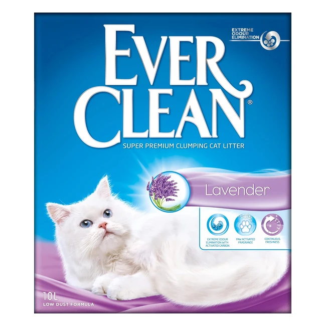 Ever Clean Katzenstreu Lavendelduft 10L - Extrem saugfhig frischer Lavendeldu