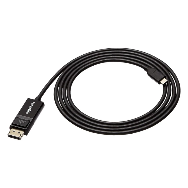 Amazon Basics DisplayPort to USB-C Kabel bidirektional 18m Schwarz - 4K Aufls