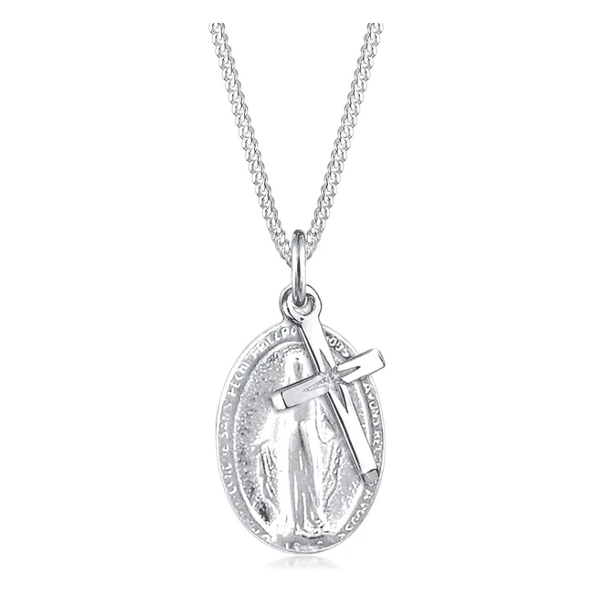 Collana Donna Maria Croce Argento 925 - Spedizione Gratuita