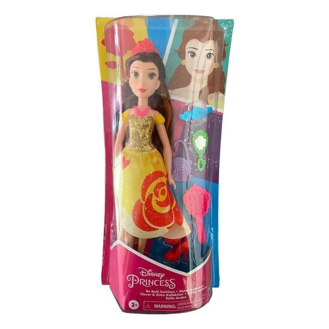 Muneca Disney Princess Bella Color Cranberry E6621ES6 - Hasbro - Moderna con Accesorios