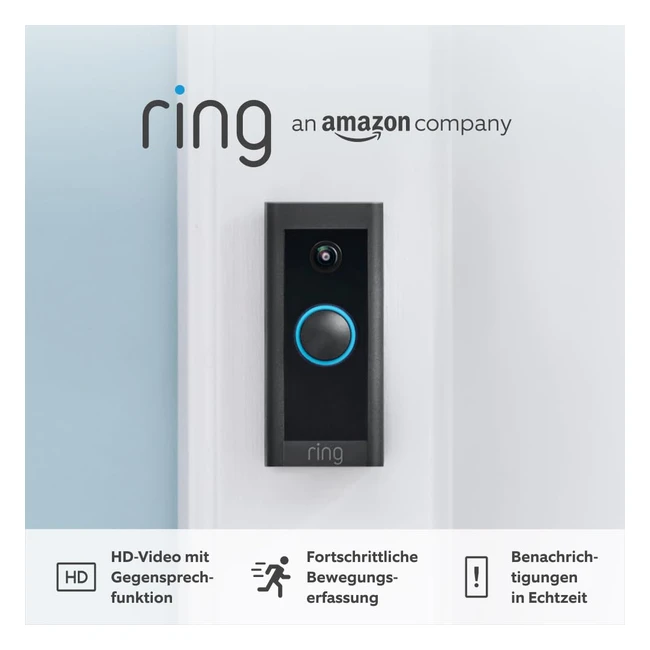 Ring Video Doorbell Wired by Amazon - HD Video - Advanced Motion Detection - Har