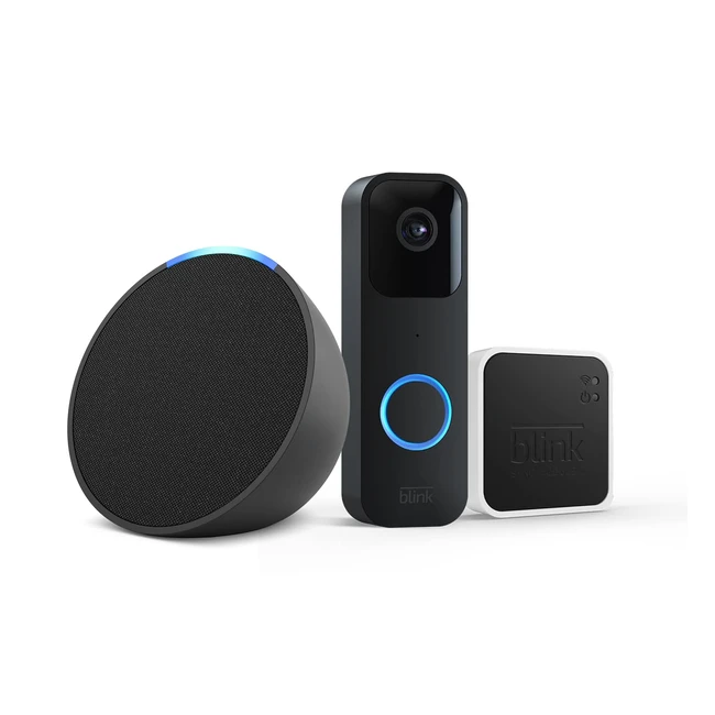 Blink Video Doorbell Schwarz - Sync Module 2 - Alexa-kompatibel - Smart Home Sta