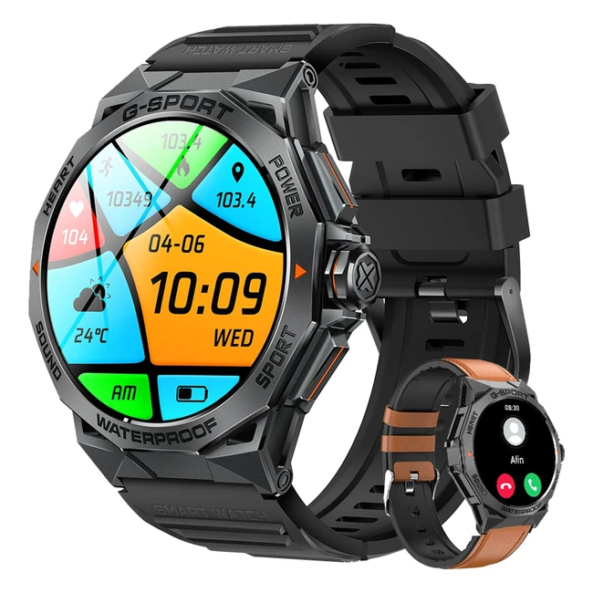 LEMFO Smartwatch Uomo 143 AMOLED Orologio Smart Watch Bluetooth Chiamate 100 Mod