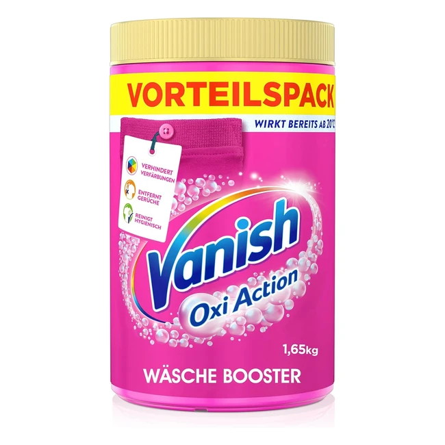Vanish Oxi Action Pulver Pink 1 x 165 kg Fleckenentferner und Wsche-Booster Pu
