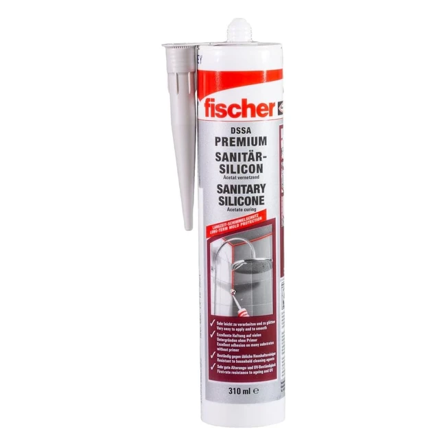 Fischer DSSA Premium Sanitr Silikon fr Ecke 53102 - Perfekte Fugenmuster  h