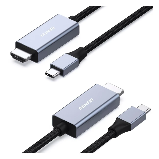 Benfei Cables USB C a HDMI 18m 4K60Hz - Pack de 2