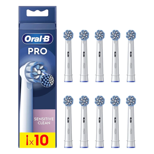 OralB Pro Sensitive Clean Recambios Cepillo Eléctrico 10 Cabezales Blanco
