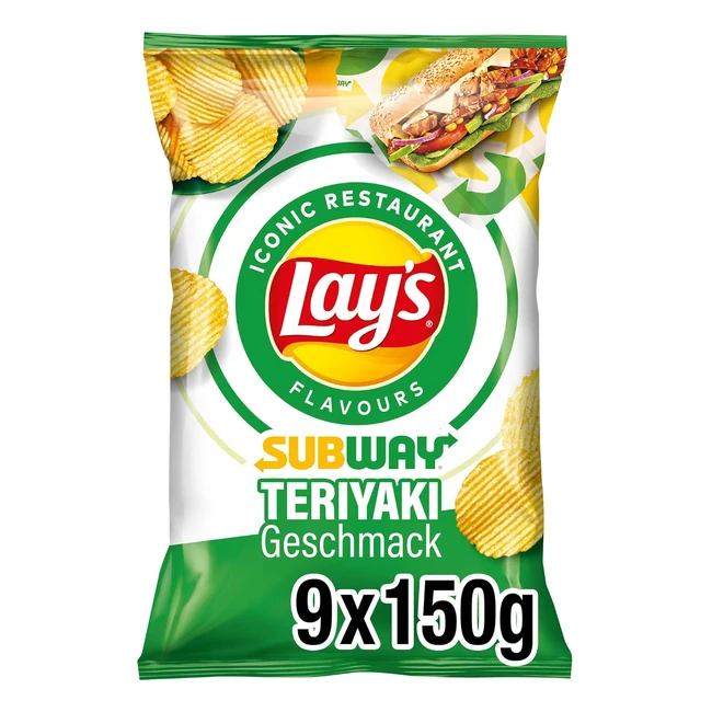 Lays Subway Chicken Terriyaki Chips 9x150g - Knusprige Kartoffelchips fr erfol