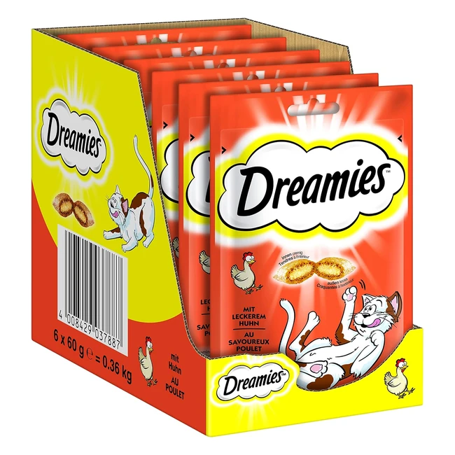 Dreamies Classic Katzensnacks mit Huhn 6 x 60 g