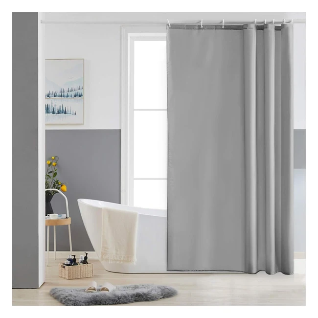 Cortina Ducha Tela Antimoho Polister Ref 120x180cm - Impermeable y Lavable - 