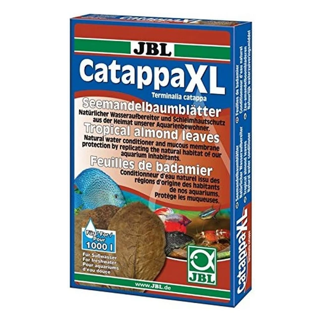 JBL Catappa 25198 Seemandelbaumblätter für Süßwasseraquarien 10 Stück XL - Naturlicher Wasseraufbereiter