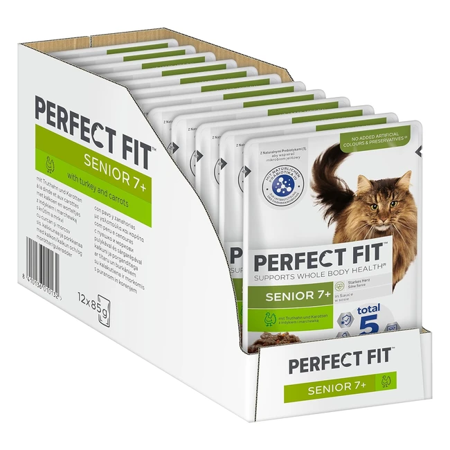 Perfect Fit Senior 7 Katzenfutter mit Truthahn und Karotten 12x85g