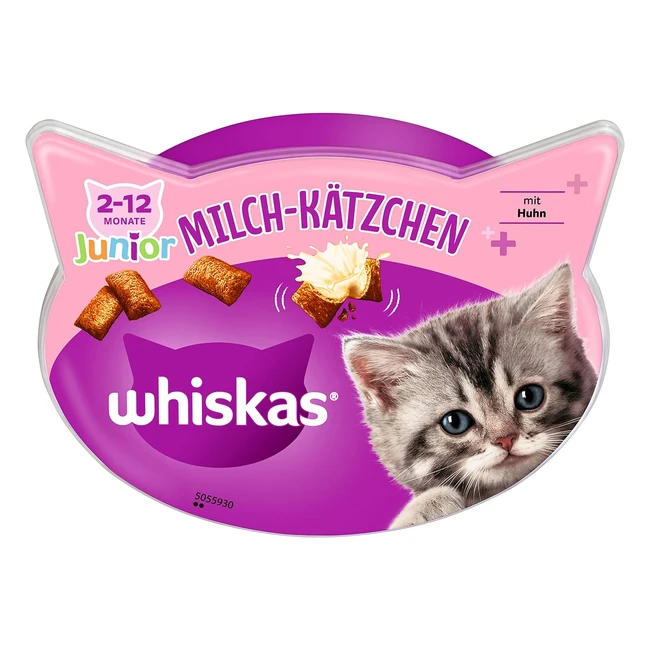 Whiskas Milchktzchen Katzensnacks 8x55g - Leckerlis fr ein gesundes Wachstum