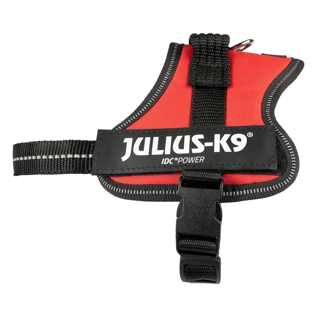 Julius-K9 Powergeschirr XS-Mini-Mini Rot | Brustumfang 40-53 cm | Hund bis 4 kg | Ref. 123456 | Komfortabel & Robust
