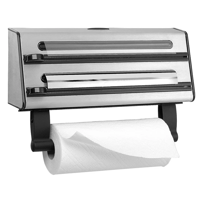Portarrollos de cocina triple EMSA Contura 4089 - Corta papel de aluminio envol