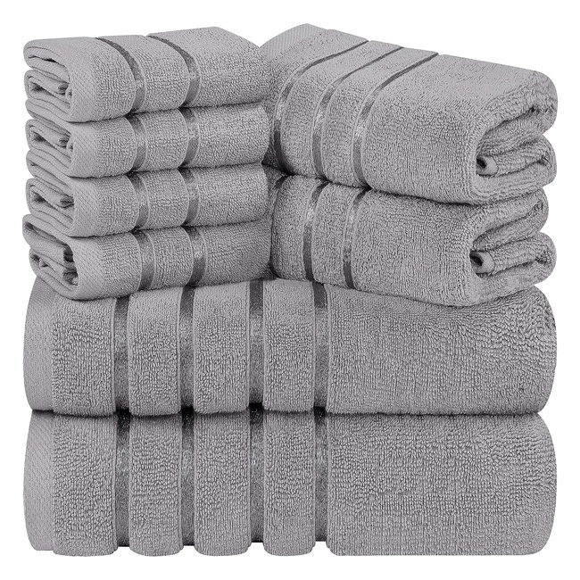 Juego de Toallas de Lujo Utopia Towels - 8 Piezas - Absorbentes - 97 Algodn