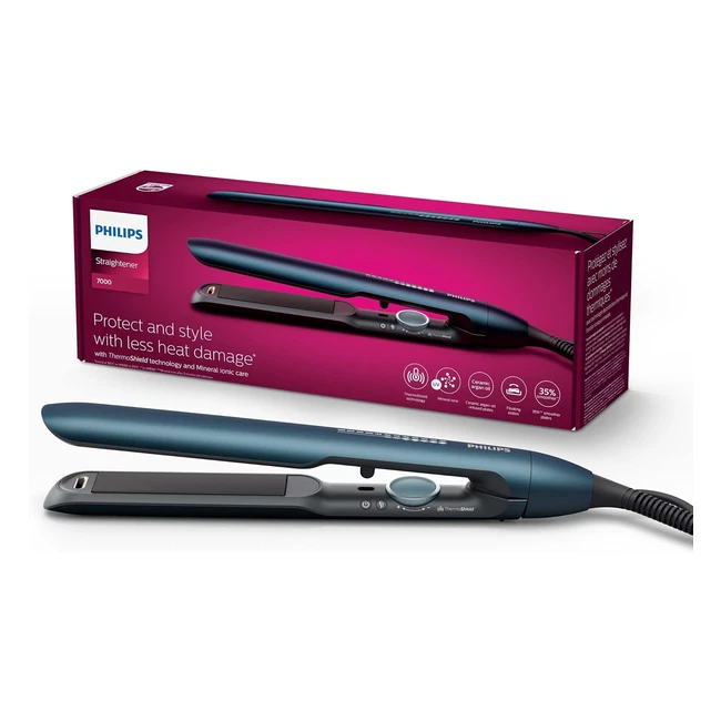 Philips 7000 Serie Haargltter mit Thermoshield-Technologie BHS73200 Blau