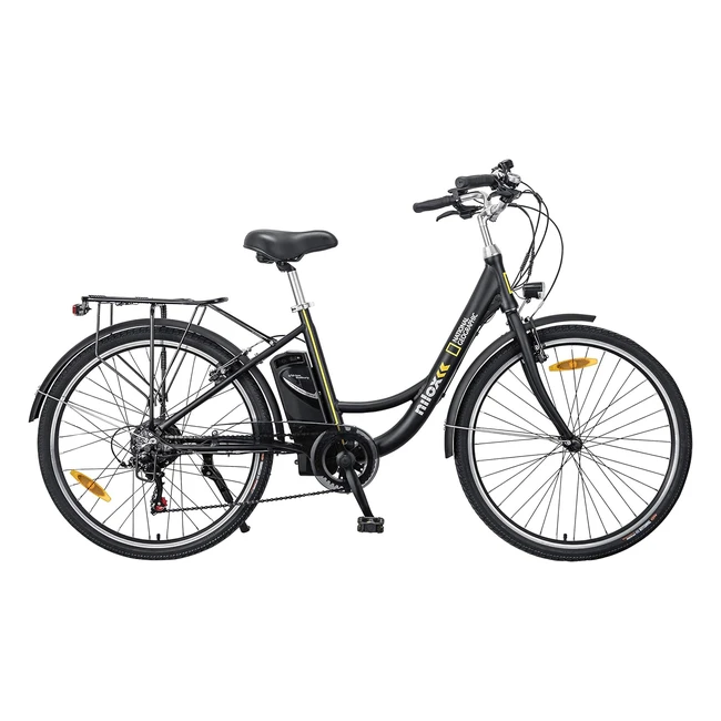 Nilox eBike J5 National Geographic - Bici Elettrica Pedalata Assistita 250W 5 Velocità LG 36V 104Ah Shimano 7 Marce