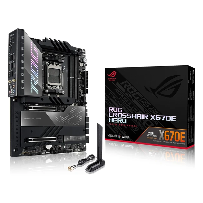 ASUS ROG Crosshair X670E Hero Gaming Mainboard AMD AM5 Ryzen 7000 ATX DDR5 Memor