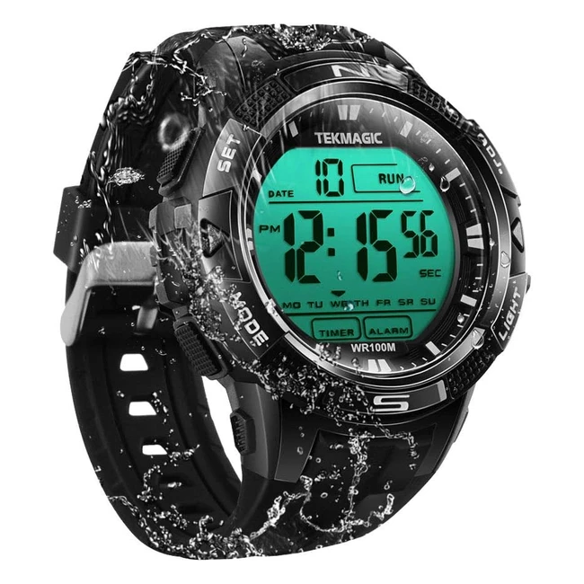 Orologio Digitale Subacqueo 100m Impermeabile - Sveglia Cronometro Doppio Fuso