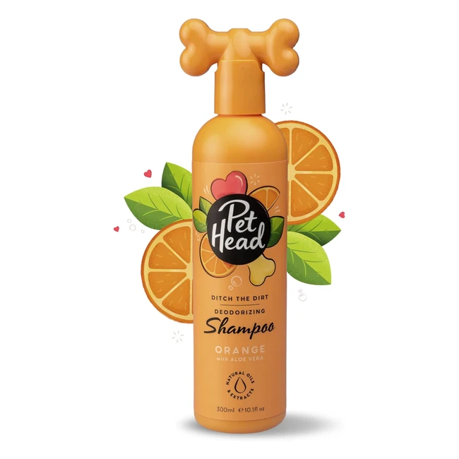 Pet Head Dog Shampoo 300ml Ditch the Dirt Orange Scent - Best Dog Shampoo for Sm