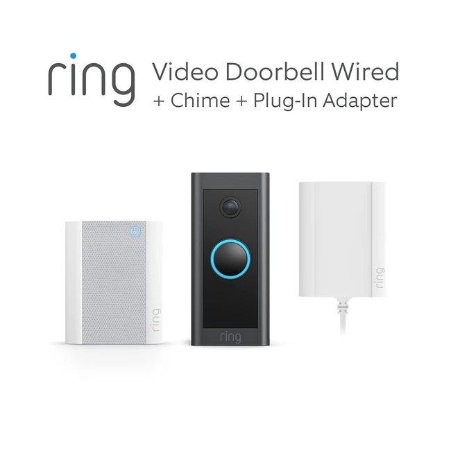 Ring Video Doorbell Wired 1080p HD Camera with Two-Way Talk and Motion Detection