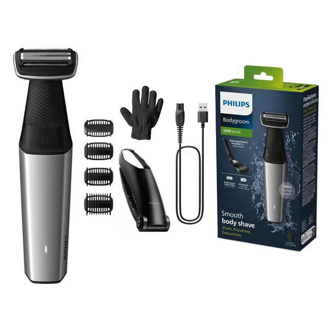 Philips Bodygroom Series 5000 - Tondeuse Corps et Entrejambe tanche - Conforta