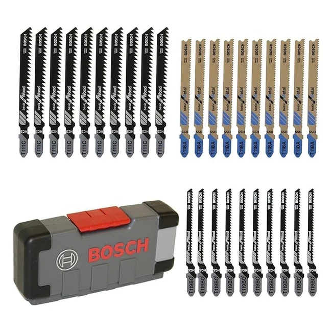 Bosch Set Profesional Tough Box 30 Hojas Sierra Calar Basic Madera Metal