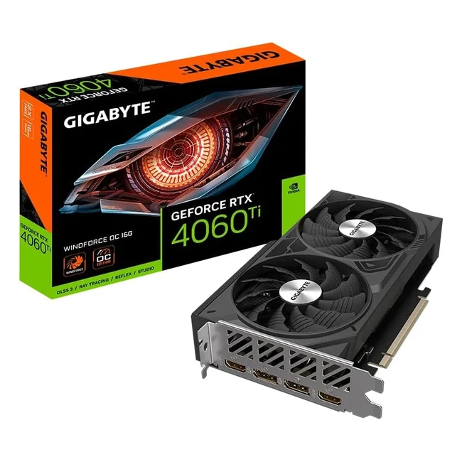 GIGABYTE VGA GBT RTX4060TI 16GB Windforce OC - Hochleistungs-Grafikkarte für Gaming
