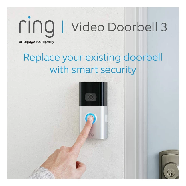 Ring Video Doorbell 3 by Amazon - Improved Motion Detection  Easy Installation