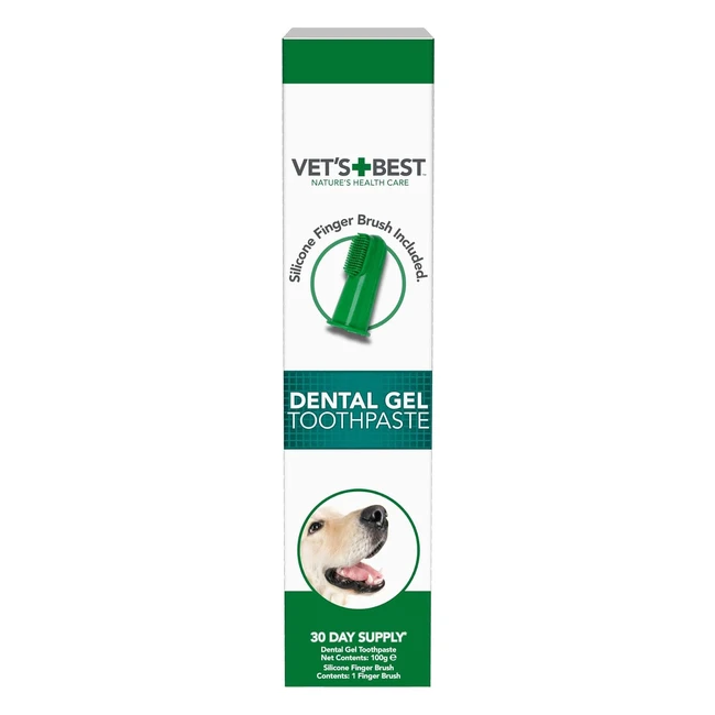 Vets Best Dental Gel Toothpaste for Dogs 100g  Reduces Plaque  Freshens Breat