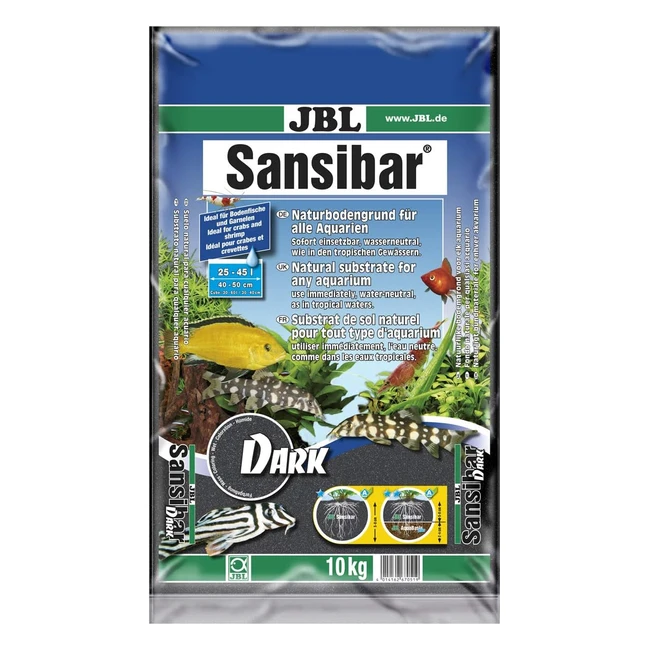 JBL Sansibar Dark Black 10kg - Substrat pour Aquariums