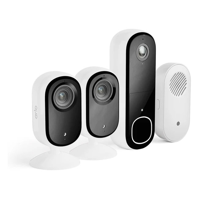 Arlo Sicherheitsset Wohnung 2x Indoor Kameras 1x Video Trklingel Tr Gong - I