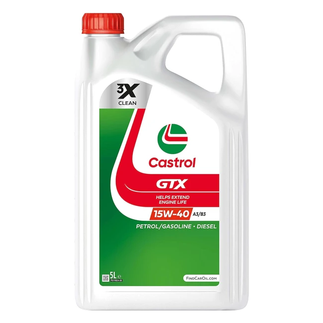Castrol GTX 15W40 A3B3 Motorl 5L - Antimud Technologie