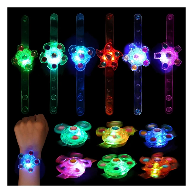 Braccialetti luminosi per bambini Aomig 14 pezzi LED regali festa compleanno luce glow in the dark